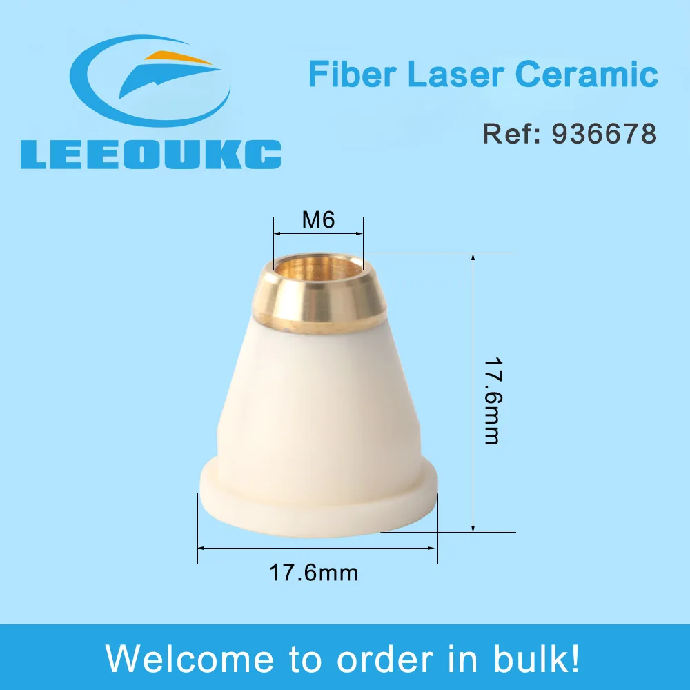 

LEEOUKC 10pcs/Lot Fiber Laser Ceramic Nozzles Holder 3D OEM Model 0936678 /913966 For Fiber Laser Cutting Head Tube Cutting