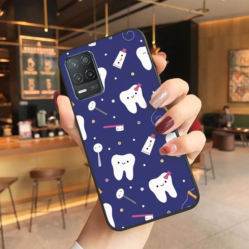 funda Dentist Dental Crowned Tooth Phone cover For oppo Realme C25Y C55 C25S S21Y C11 6i 9i 7pro 8pro 9pro 11pro plus 10 Cases