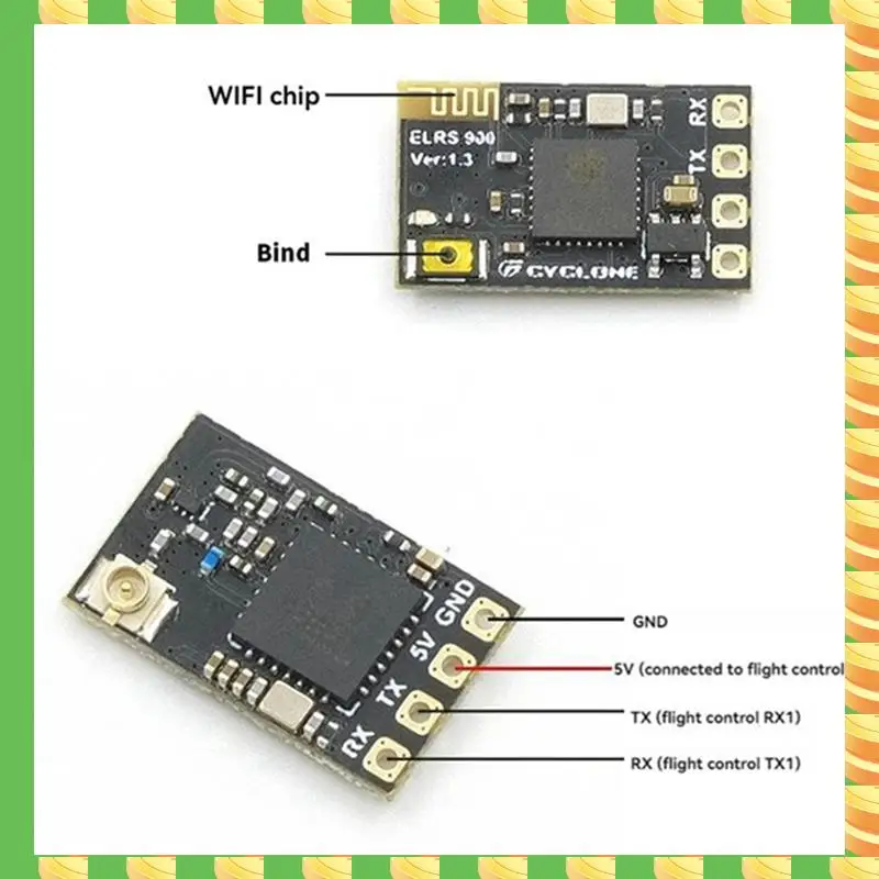 

AB53 6PCS ELRS Receiver 2.4Ghz NANO Expresslrs Receiver CRSF With T-Type Antenna For RC FPV Traversing Drones Parts
