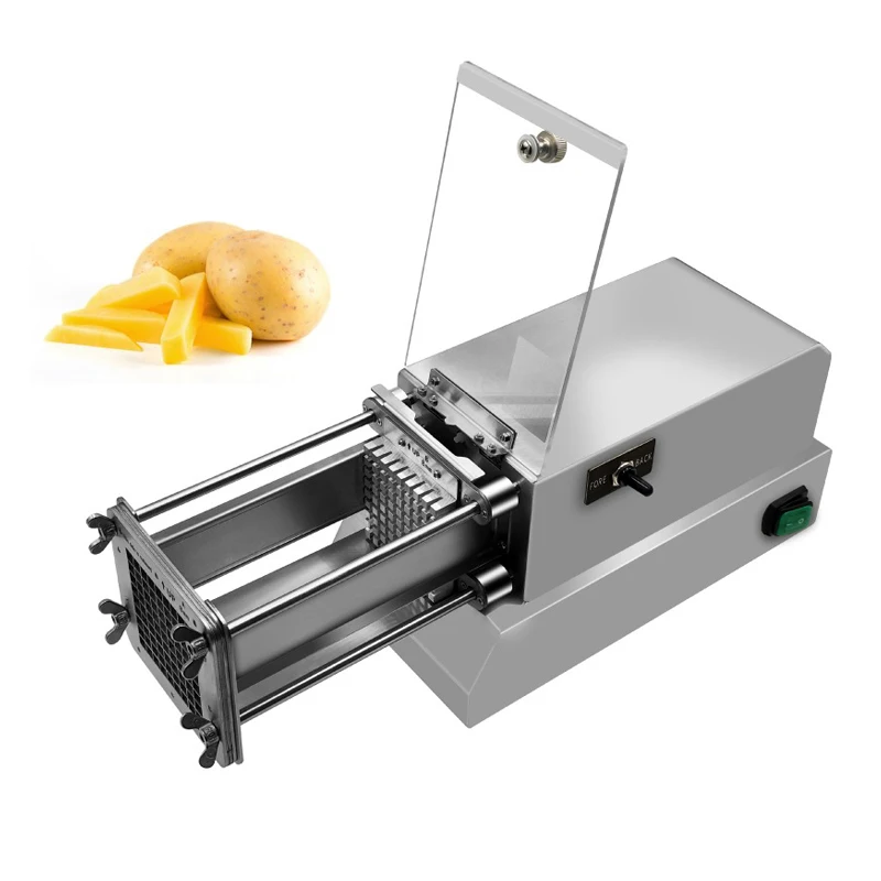 Electric Commercial Vegetable Strip Cutter, Stainless‑Steel French Fry Cutting Machine for Potato, Carrot, Cucumber