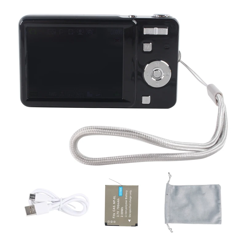 

ABZZ-Digital Camera 46MP Autofocus 4K HD 1080P Vlogging Camera 16X Zoom Video Photography Camera 2.8 Inch IPS Screen