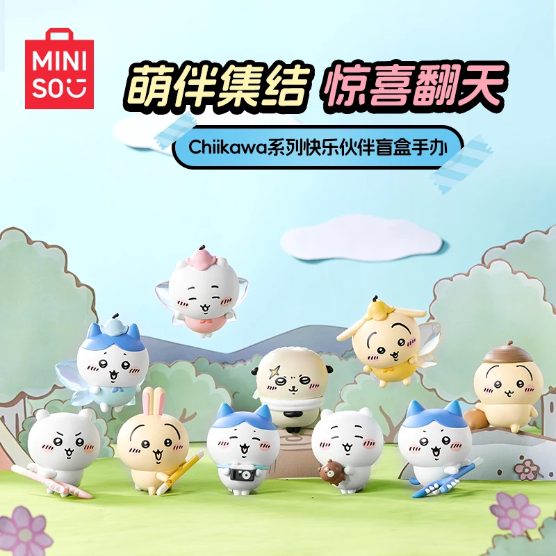 Miniso Chiikawa Happy Pose Partner Blind Box Handgefertigte Geschenke Kreative schöne Freundin Überraschungsgeschenke Bestie Geschenk