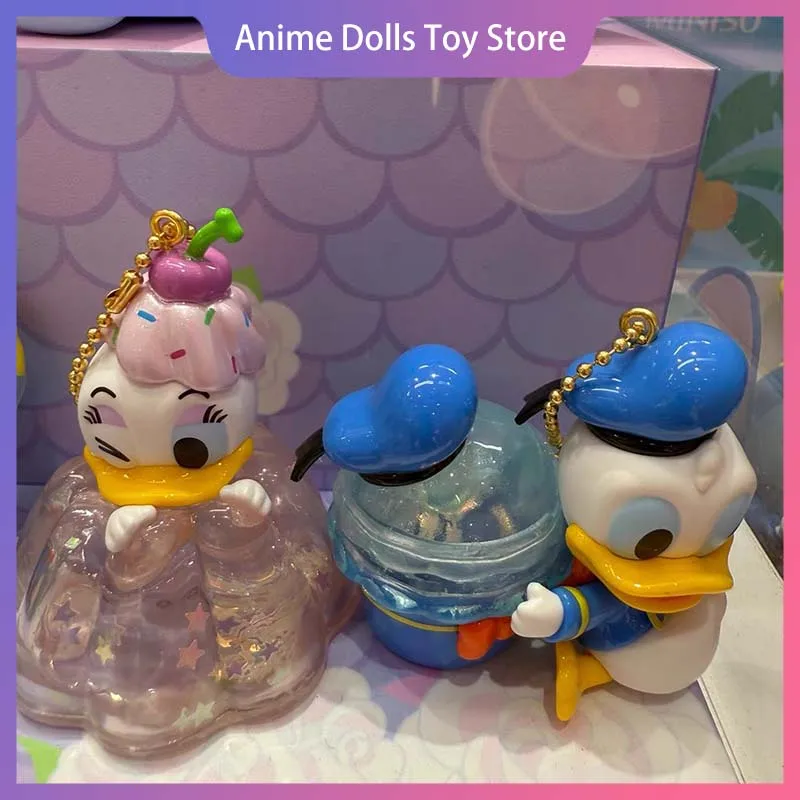 

Genuine Disney Donald Duck Ice Glitter Series Blind Box Cartoon Modle Toy Girl Cute Pendant For Keychain Bag Backpack Gift