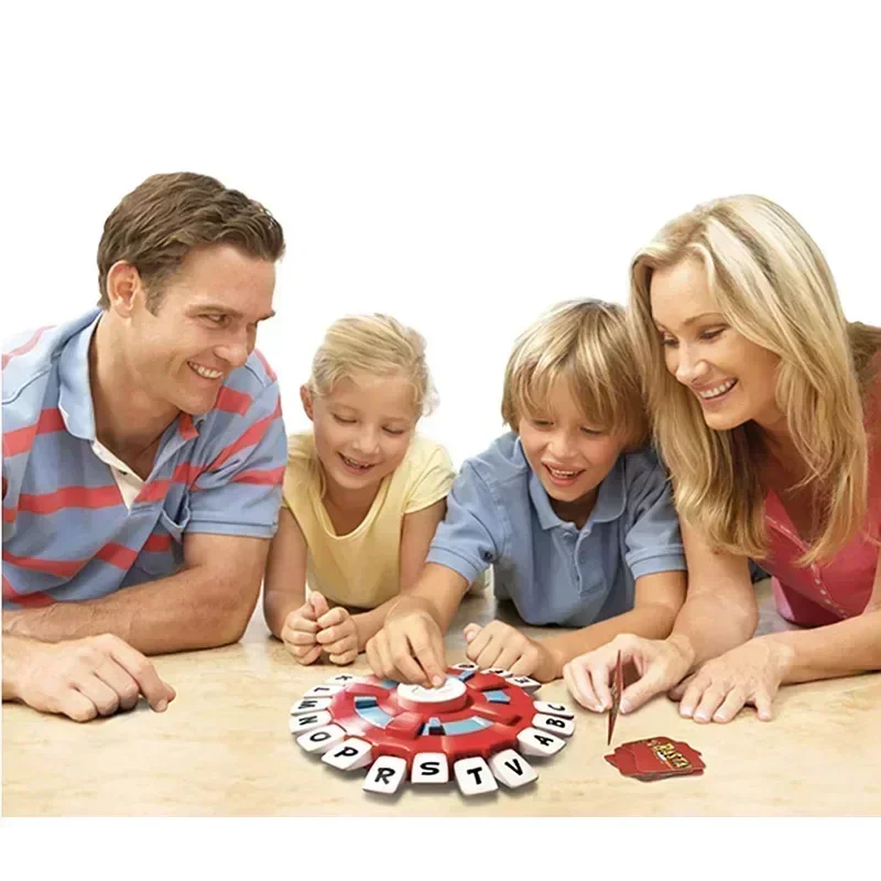 لعبة الكلمات الإسبانية الإنجليزية Fast Paced Family Board Game German Think Letter Pressing Wheel Children Puzzle Learning لعبة سطح المكتب