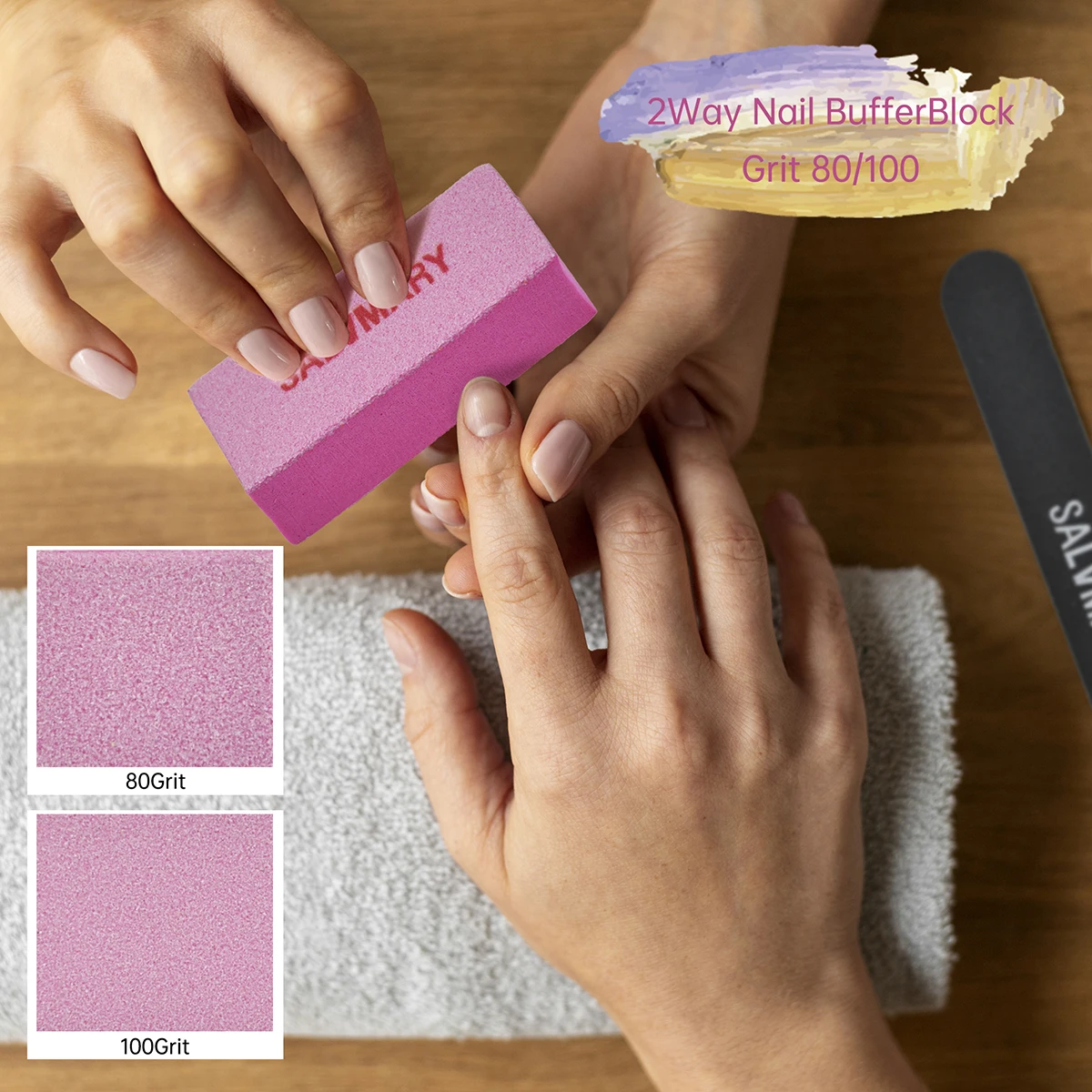 ชุดแต่งเล็บที่ทนทานตะไบเล็บและบัฟเฟอร์ขัดชุด 8 ชิ้น/แพ็ค