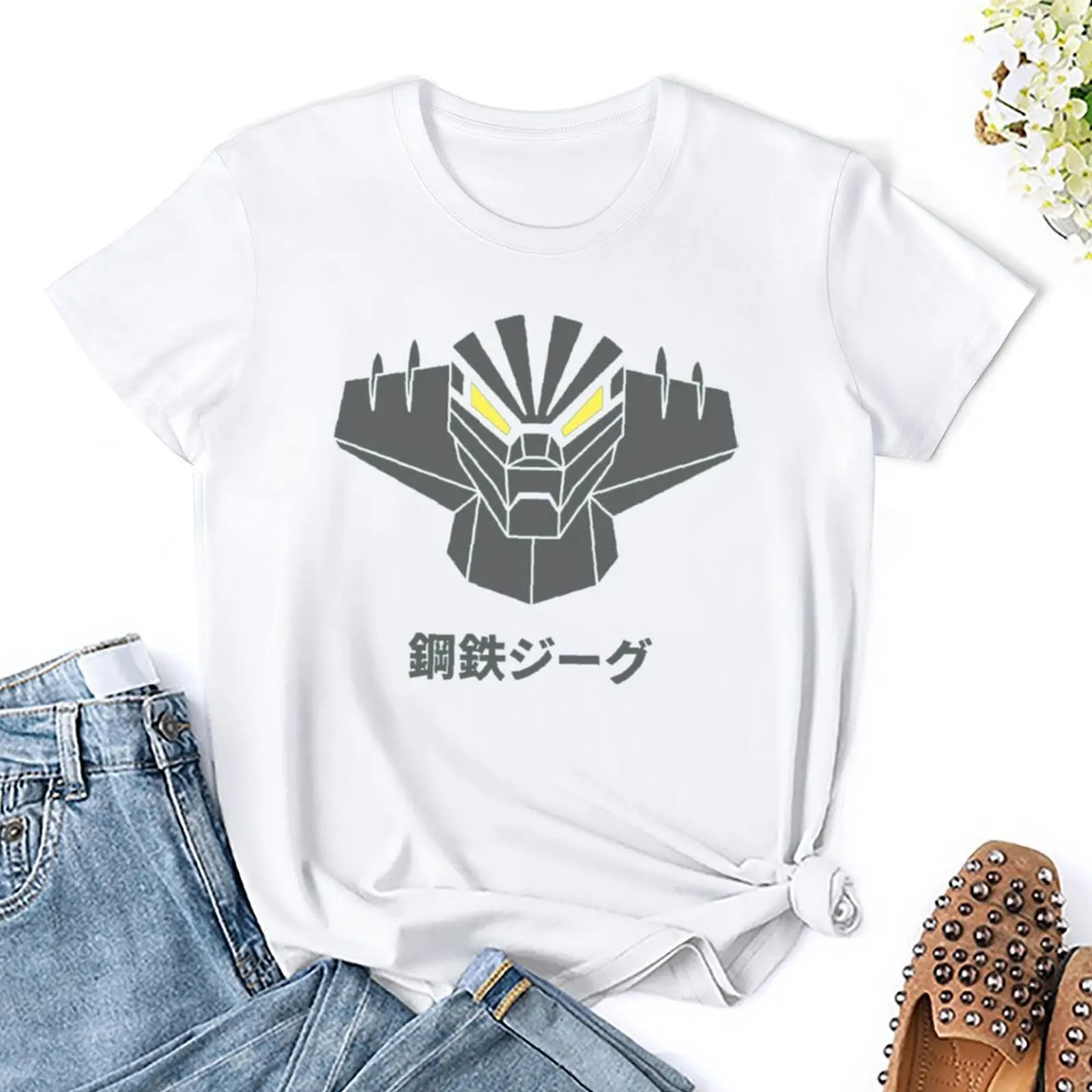 Mechas 02 Mazinger Z Steel Jeeg Robot Kotetsu Dark Great 15 Round Neck T-shirt Move Tees Cute Funny Novelty Fitness