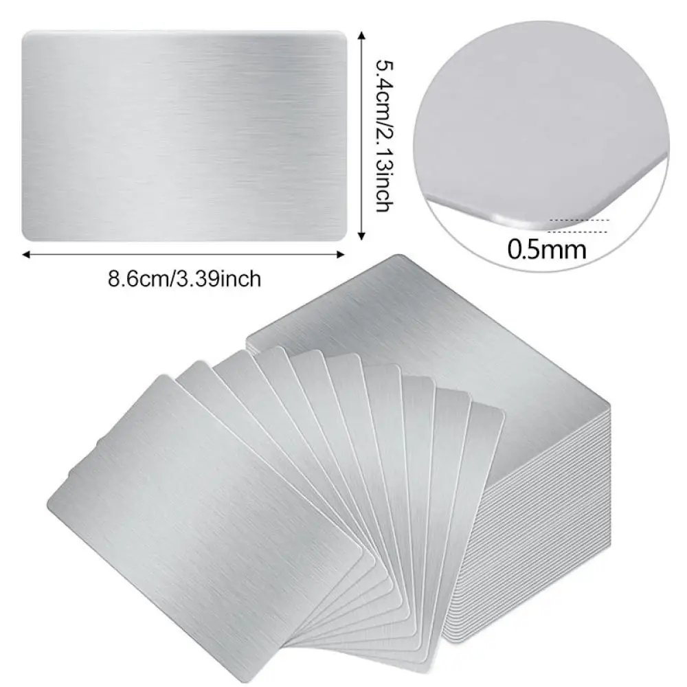 Brushed Stainless Steel Metal Signage Blank Tag For Industrial Marking Laser Engraving Durable Security Name Plate