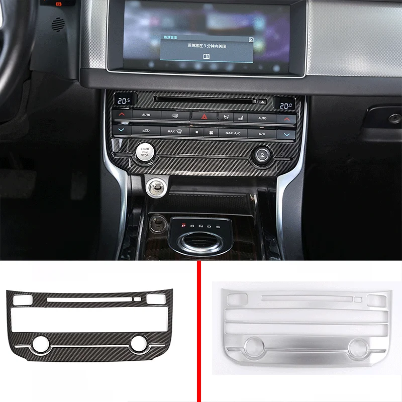 

For 2016-18 Jaguar XE XEL XF XFL F-PACE ABS carbon fiber car air conditioning central control mode button frame car accessories