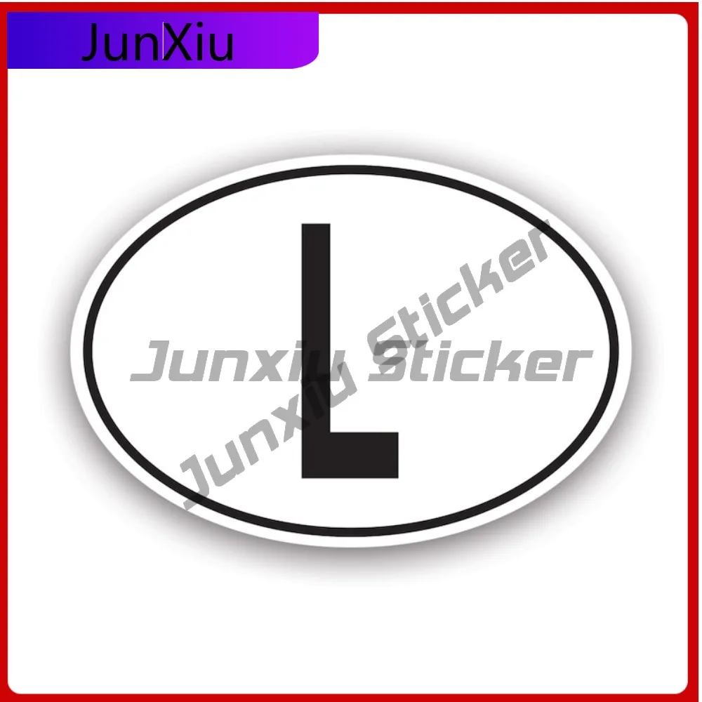 

L Luxembourg Country Code Oval Stickerwaterproof Cool Bumper Waterproof Vinyl Decal For Toilet Seat High Quality Fun Unique