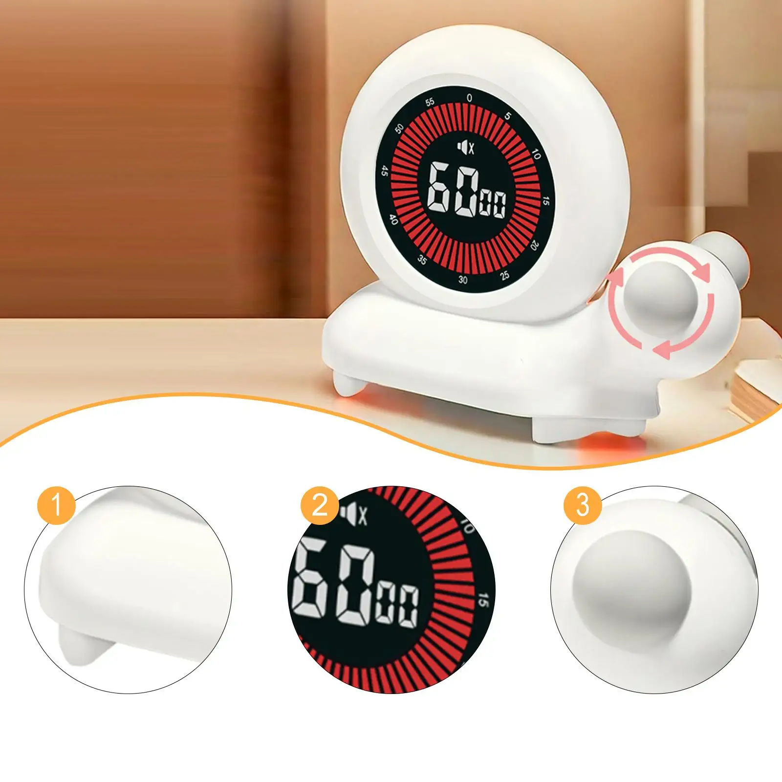 Digital Visual Timer Kitchen 3 Customizable Shortcut Times Homeschooling Study Tool Teaching Office Use Home Count Down up Clock