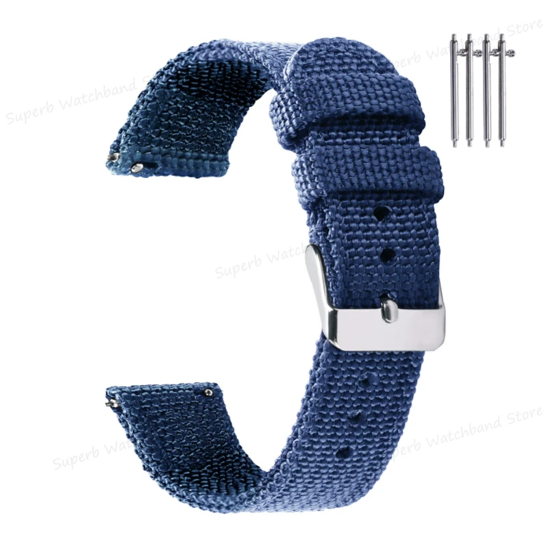 

18 20 22 24mm Nylon Watch Band Braided Canvas Watch Strap Sport Woven Bracelet for Men Women for Huawei Gt2 Quick Release