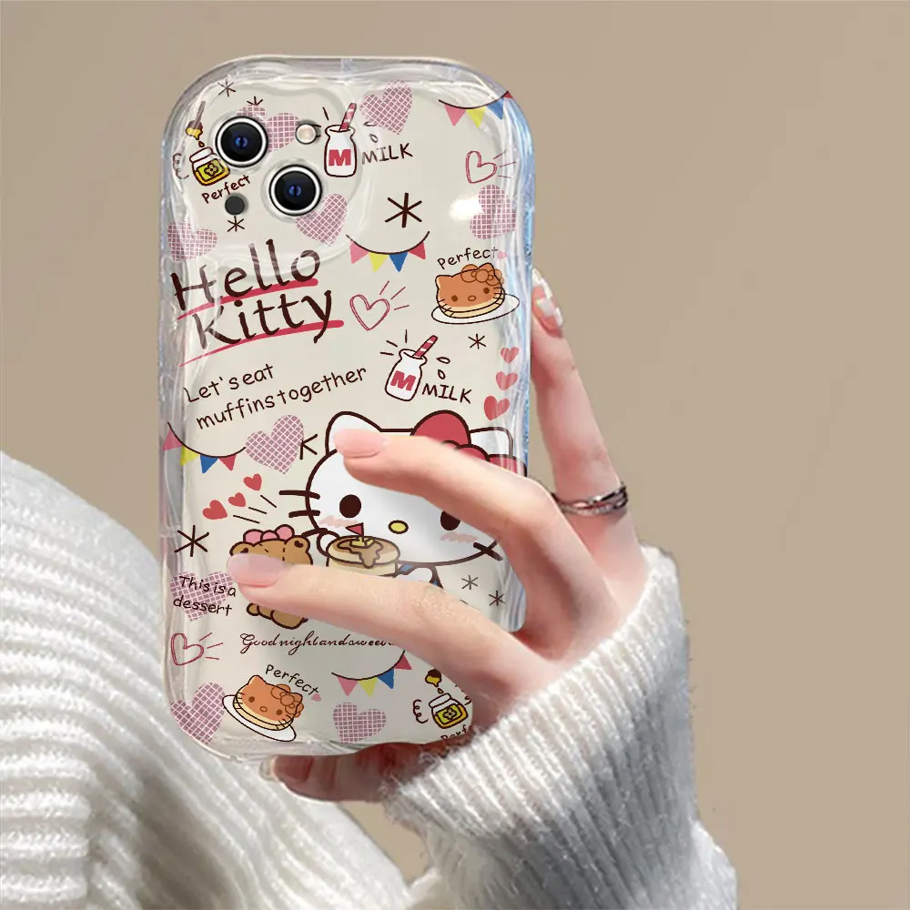 Sanrio เคสมือถือลาย3D ลายคลื่นสำหรับ OPPO A92 A94 A98 A93 A16 A79 A78 A76 A58 A57 A55 A38 A33เคสด้านหลัง2020 4G 5g