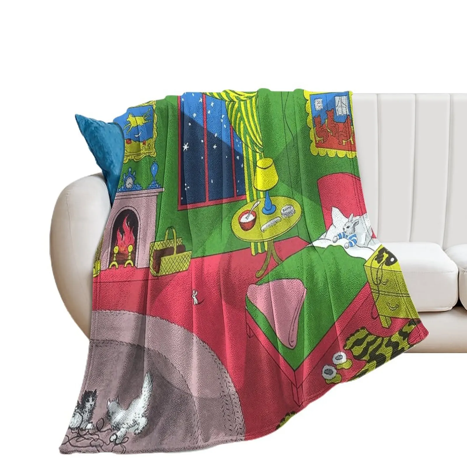 goodnight moon Throw Blanket Soft Big Sofa Quilt Flannel Blankets