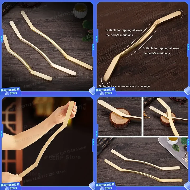 Handmade Brass Facial Massager Scraping Stick with Music Function for Soft Tissue Relaxation OEM Beauty Tool Wholesale OEM