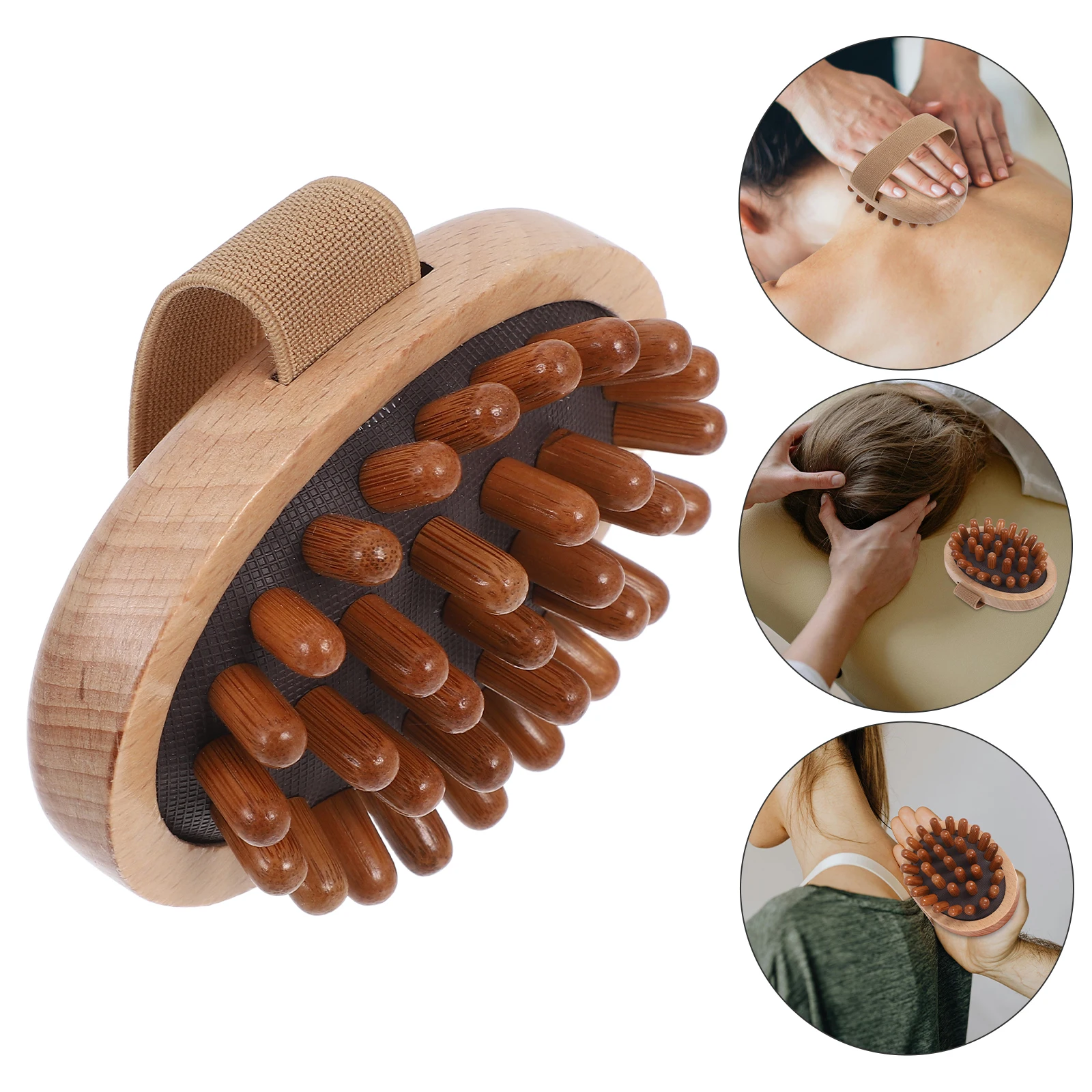 

Portable Wooden Scalp Massager Brush Acupoint Massage Tool For Women Hair Massage Comb Head Neck Back Leg Meridian Stimulation