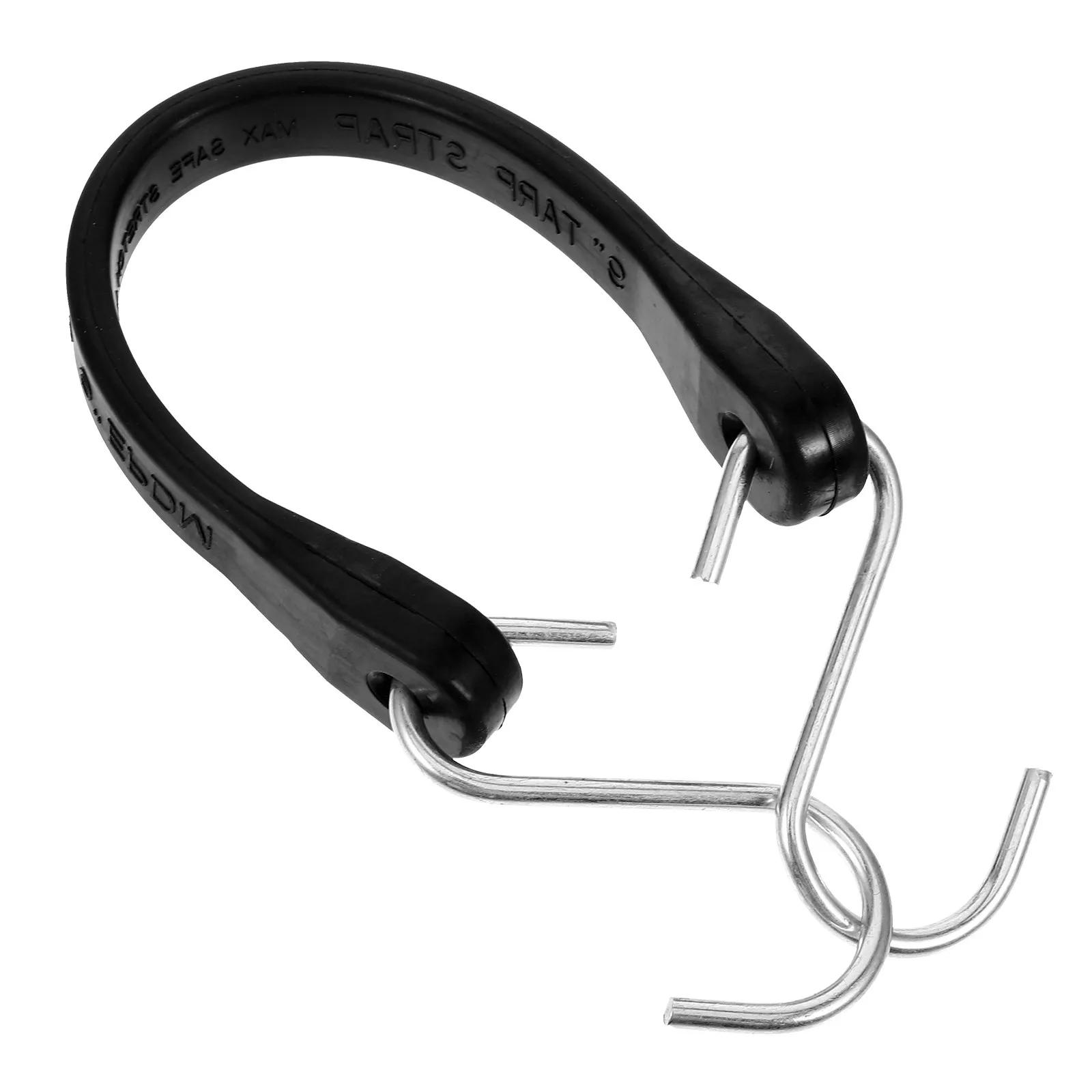 High Strength Rubber Tarp Strap with Reinforced Hooks for Cargo Luggage Tarp Fastening Rv Truck Camping Garden Workshop Fixing