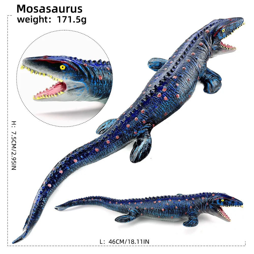شخصيات حركة الديناصورات الجوراسية العالمية للأطفال ، موساصور وتيروصور ما قبل التاريخ ، نموذج حيوانات المحاكاة ، لعبة PVC للأولاد ، هدية