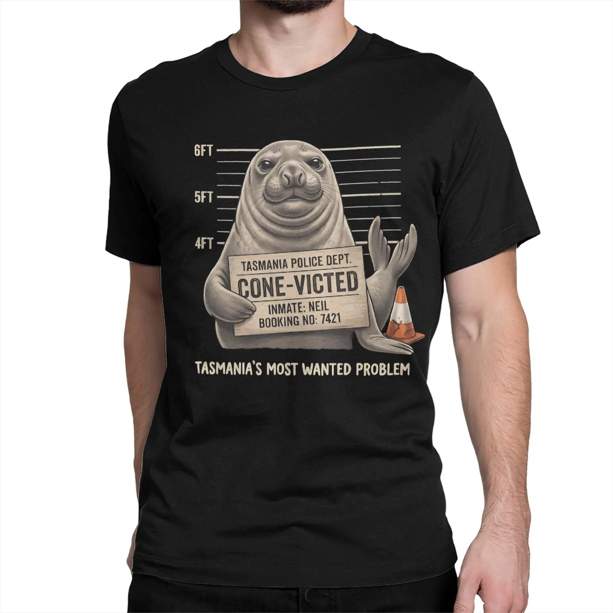 Men Women's T-Shirt Funny Neil The Seal Vintage 100% Cotton Tee Shirt Short Sleeve Animal T Shirt Round Collar Clothing Graphic