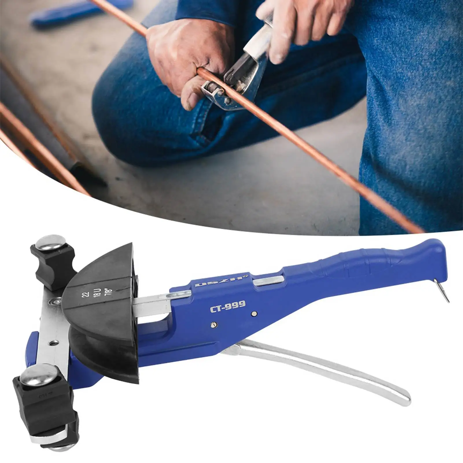 

DSZH CT-999 Bending Machine Pipe Cutter Bender Mechanical Ratchet Bow‑Type with Fiber Wheel 6-22mm