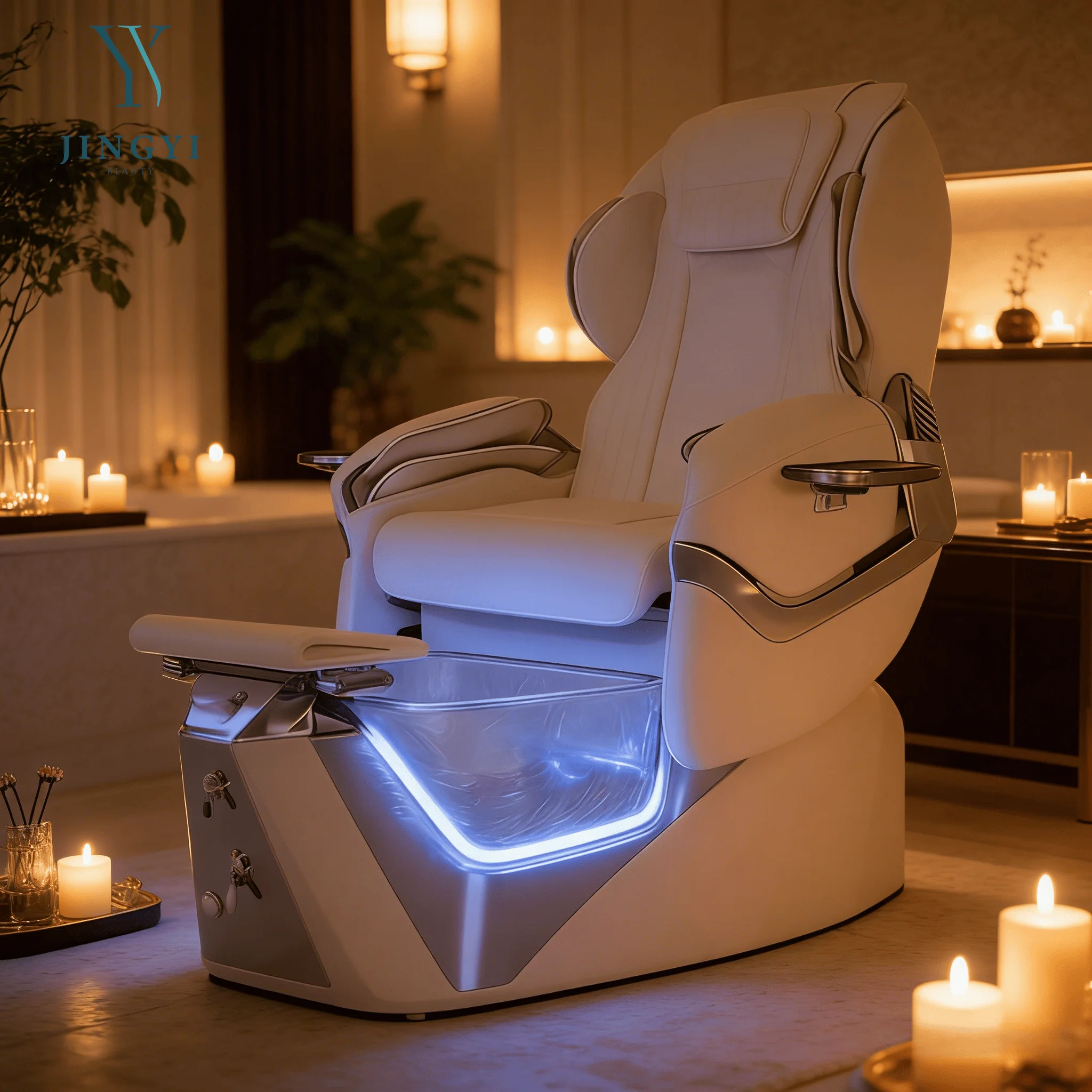 

Электрическое кресло для педикюра и маникюра класса люкс с массажем и спа-функциями, увеличенного размера, для салонов красоты