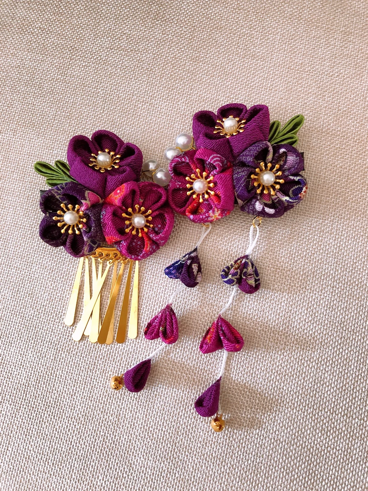 Japanese Hair Accessories Hairpins Kimono Photo Tassel Edge Clips Handmade Headdress Joinery Hairpins