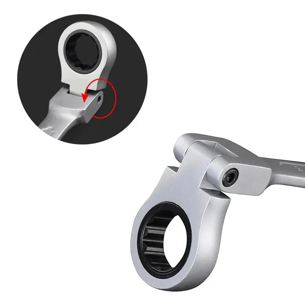Dual-Use Ratchet Wrench With Movable Head Practical Durable Auto Repairing Tool For Machine Repair