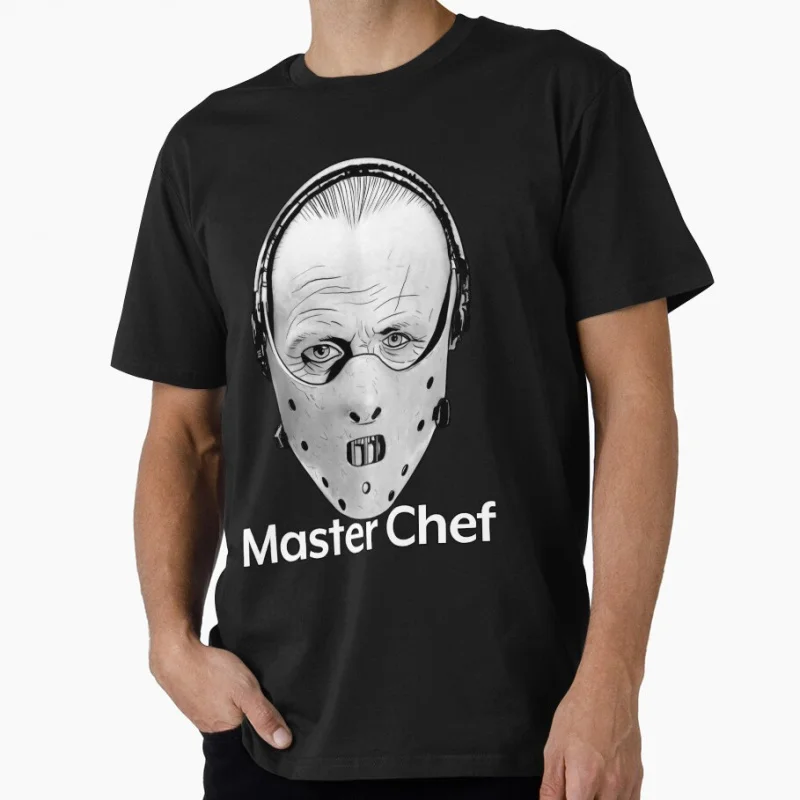

Master Chef 80s Horror movie hannibal lecter Scary Halloween Gift t shirt for men Cannibal Graphic clothes All size tops S-6XL