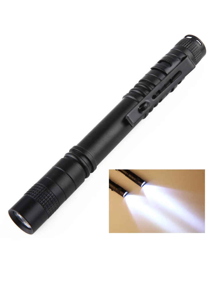 Mini przenośna latarka LED z kieszonkowym piórem Ultra Bright High Lumens Latarka Linterna na kemping Outdoor Emergency — zdjęcie 2