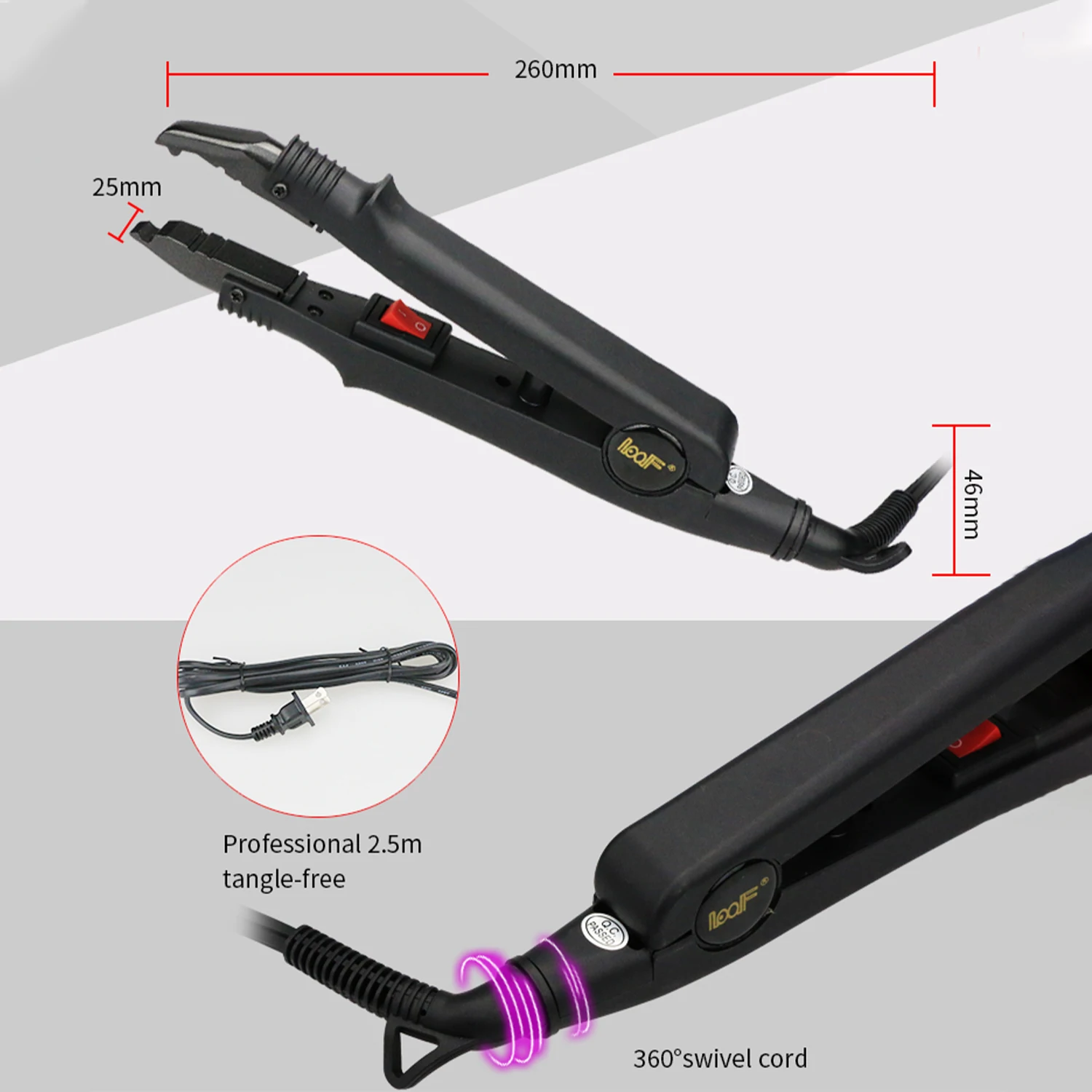 المهنية الشعر التمديد أداة موصل الشعر الانصهار الحرارة الحديد موصل قابل للتعديل درجة الحرارة ذوبان أداة المملكة المتحدة/الولايات المتحدة/الاتحاد الأوروبي التوصيل
