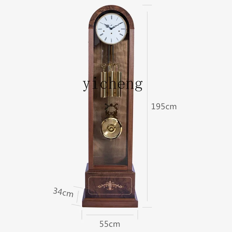 

ZF the Grandfather Clock Villa Small Pendulum Clock Vertical Clock Living Room Mechanical Watch