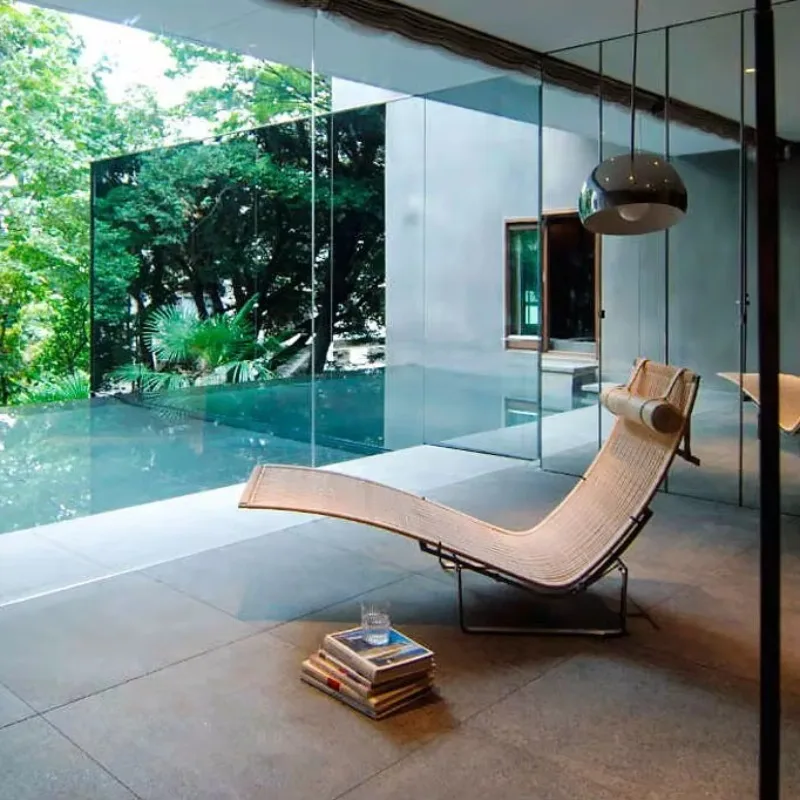 

Modern stainless steel frame chair cushion leather lounge chair suitable for living room hotel