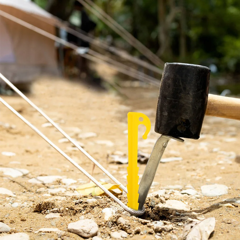 

20Pcs Tent Stakes Plastic Serrated Ground Nails Heavy Duty Camping Canopy Pegs Outdoor Tent Anchors Garden Nails