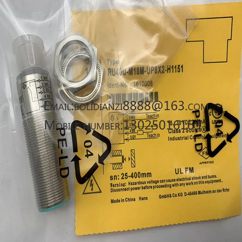 

New ultrasonic sensor RU40U-M18M-UP8X2-H1151 RU40U-M18E-2UP8X2T-H1151 warranty for one year in stock