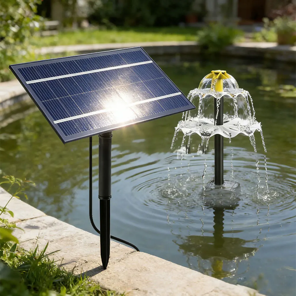 Solar Fountain Solar Pond Pump For Outdoor 4W Solar Water Pump For Garden Ponds Bird Bath Fish Tank Fountain DIY Water Feature