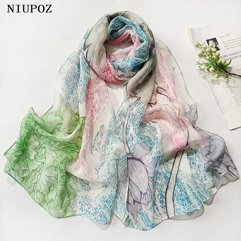 Phụ Nữ Foulard Hoa Văn Da Rắn Voan Georgette Dây Khăn Choàng Đi Biển Mùa Hè Du Lịch Chống Nắng Mỏng Thoáng Khí