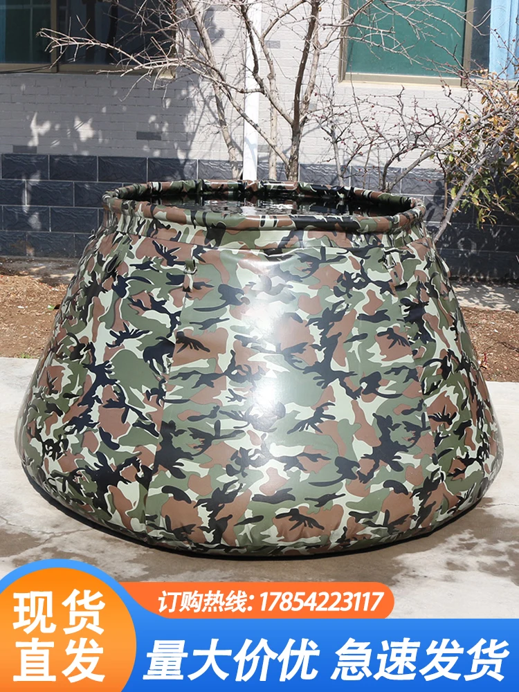 Imagem -02 - Tanque de Água Dobrável Portátil de Grande Capacidade Pvc Bolsa de Água Macia Agrícola Exterior Engrossar o Reservatório Móvel Personalizado 0.220t