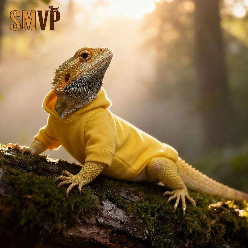 

Bearded Dragon Hoodie Soft Warm Reptile Clothes Lizard Sweater Outfit for Small Reptiles Cute Pet Costume Pet Items