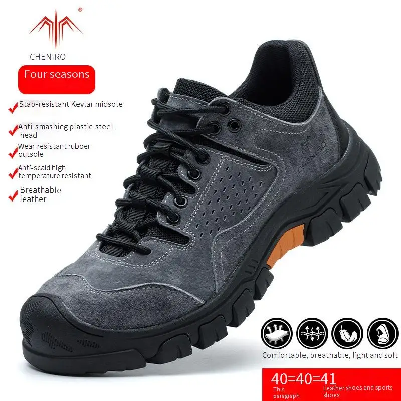 sMen's Labor Protection Shoes Anti-Smashing Piercing Slip-Resistant Work Boots Insulated Outdoor Hunting Mountain Sports Sneaker