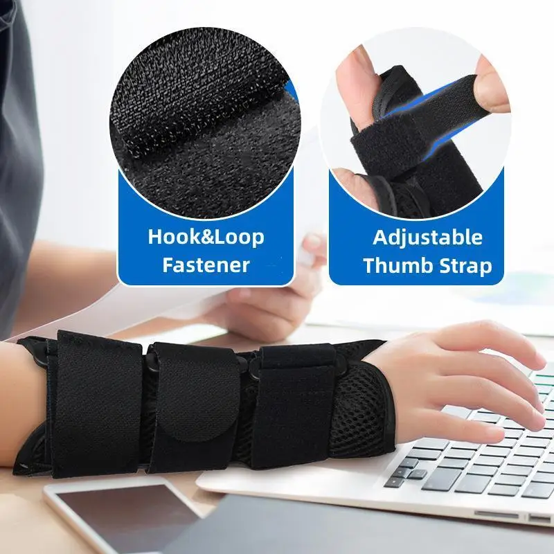 Wrist Brace Thumb Spica Splint Carpal Tunnel Night Support Thumb Stabilizer for Arthritis De Quervain\'s Tenosynovitis Tendinosis