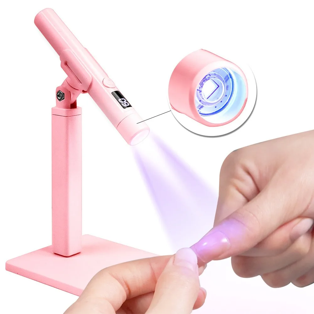 Nails Art Tools Quick Dry Nail Dryer Stand Lamp USB Rotatable UV LED Nail Lamp Display Screen Portable Gel Polish Dryer Manicure
