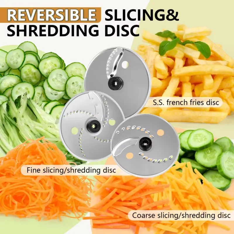 for Household Food Vegetable Cutter Meat Grinder Slicing Shredded French Fries Crushed Ice Kneading Noodles Grinding Salad