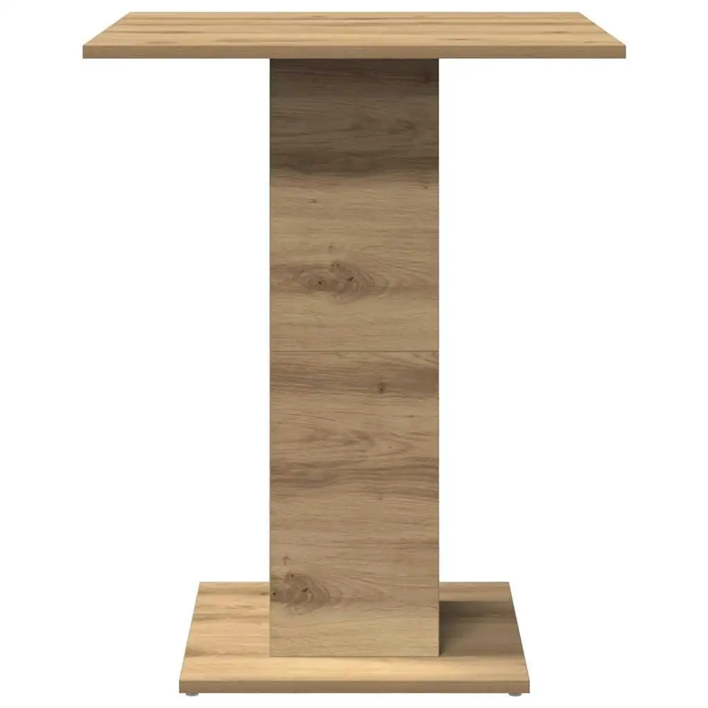 Artisan Oak Small Bistro Table Durable Engineered Wood Design for Dining and Cafe Use