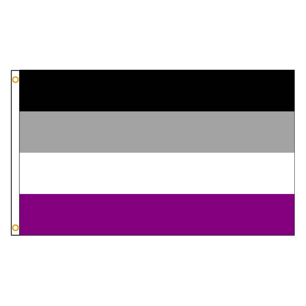 3x5 Ft Asexuality Flag Vivid Color and Fade proof Large Asexual Flags Polyester with Brass Grommets