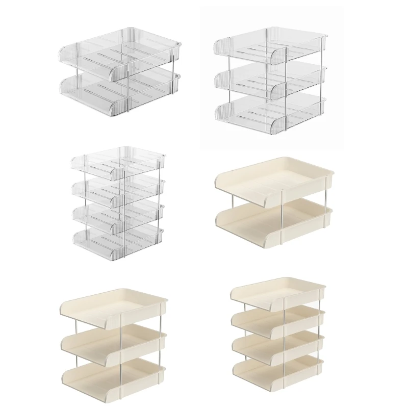 

Paper Tray Organizers Practical Office Desktop Paper Storage Tray Stackable Organizers for Document