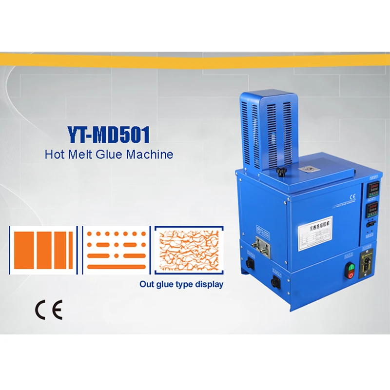 YT-MD501 Handheld Hot Melt Glue Machine 2KW Manual Carton Packing Box Gluing Tools Automatic Glue Sprayer Refrigerator Seal Fill