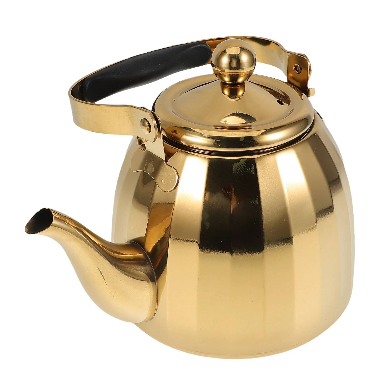 

Stainless Steel Teapot Large Capacity Modern Design Household Camping Travel Kettle Handle Efficient Heating Portable Water