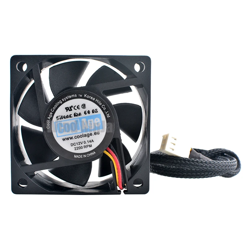 NEW 6cm 60mm fan 60x60x25mm DC12V 0.14A 3pin 2200rpm Quiet cooling fan for chassis CPU power supply