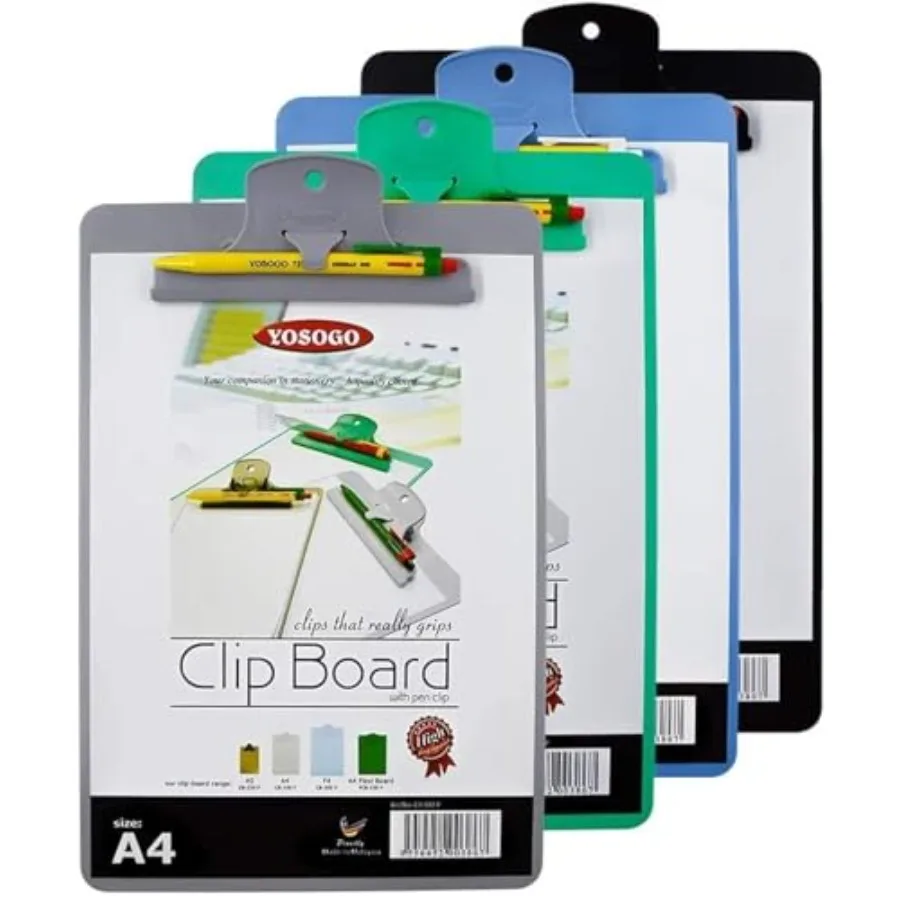 

Пластиковый планшет для письма формата A4/Letter с удобным держателем для ручки и дополнительным отсеком для ручки, вмещает до 40 листов, прочный пластиковый планшет для офиса