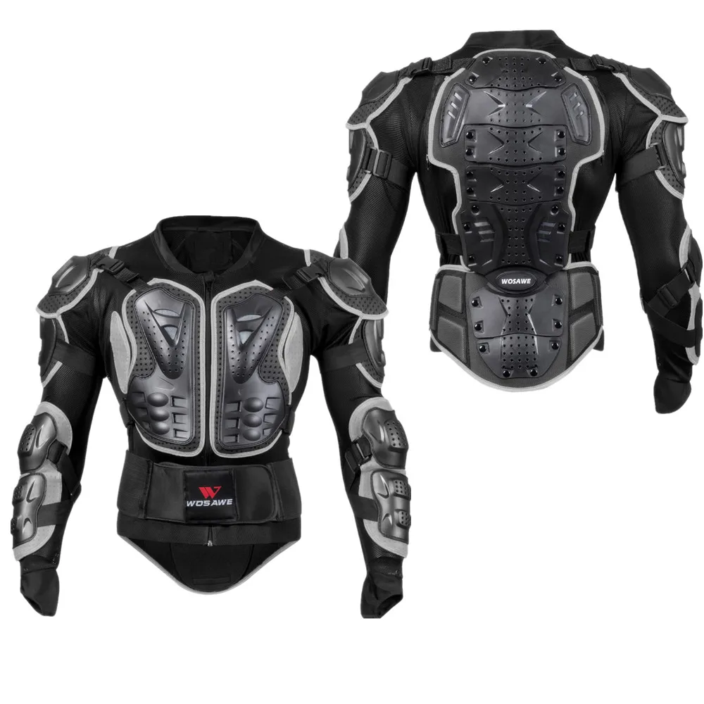 WOSAWE Motorcycle Jacket Men Full Body Armor Jacket Motocross Racing Protective Gear Back Chest Shoullder Elbow Knee Protection