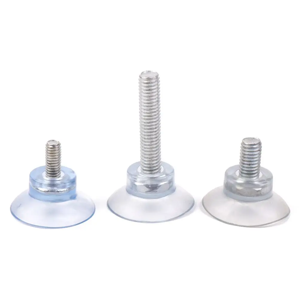 10Pcs M6/M8 Screw Rubber Suction Cup Transparent Suckers Turn Nut Glass Table Tops Storage Tool Hooks